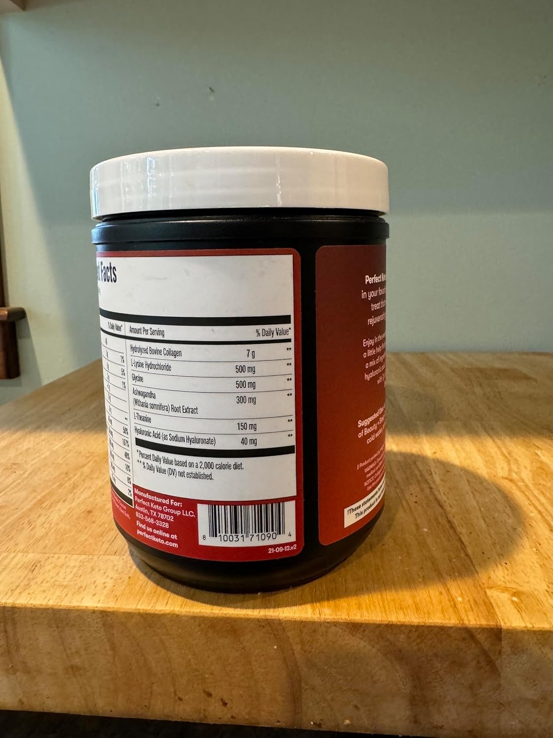 Keto Beauty Sleep Grass Fed Collagen Protein Powder with Ashwagandha, Magnesium, Hyaluronic Acid, Biotin, L Theanine, Mexican Hot Chocolate Flavor, Hair Skin Nails Relaxation Support