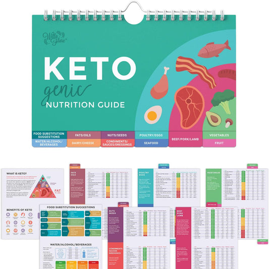 Keto Cheat Sheet Magnets: 192 Snacks & Foods with Correct Ketogenic Measurements - Easy Fridge Guide & 500 Food List