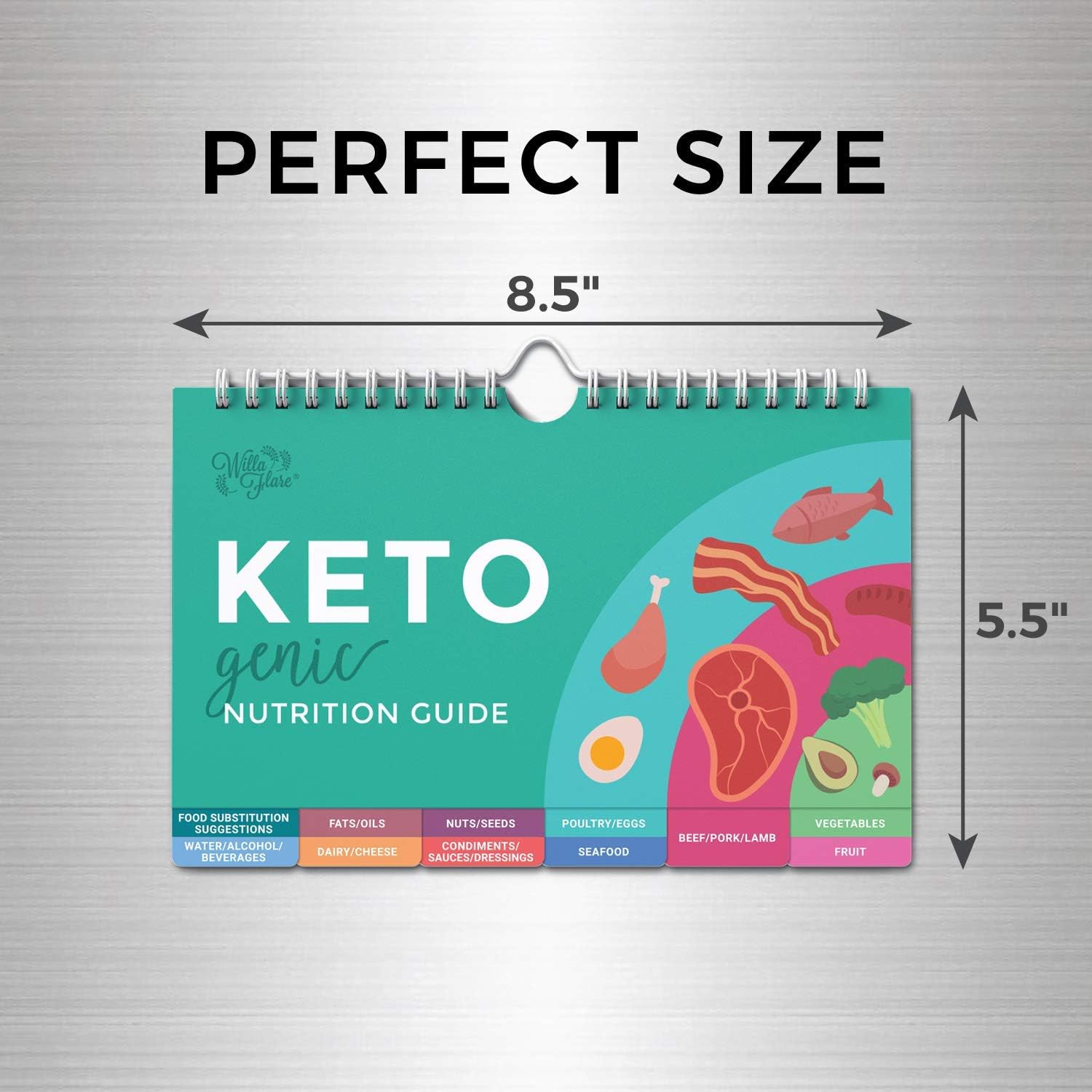 Keto Cheat Sheet Magnets: 192 Snacks & Foods with Correct Ketogenic Measurements - Easy Fridge Guide & 500 Food List