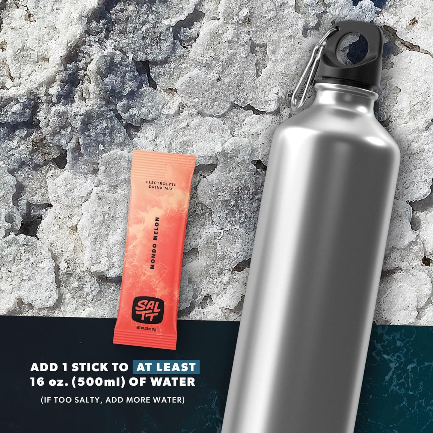 Keto Chow SALTT Electrolyte Powder Mix - Mondo Melon Flavor - 30 Packets - Magnesium, Potassium, Sodium, Trace Minerals - Sugar & Gluten Free - Travel Hydration Essentials