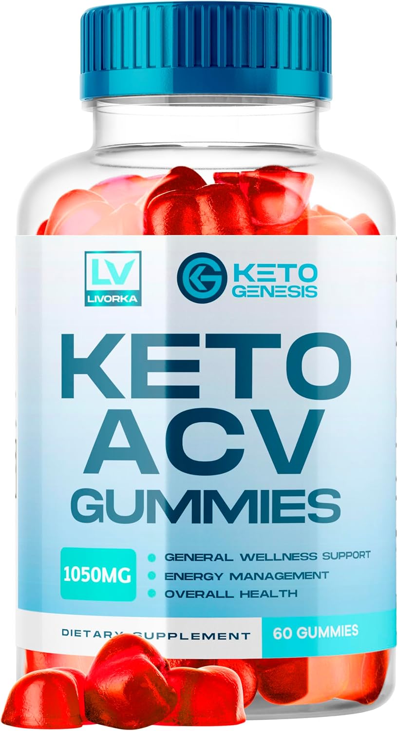 Keto Genesis ACV Gummies for Advanced Slimming Formula - 1050mg Supplement for Ketogenesis - 1 Month Supply