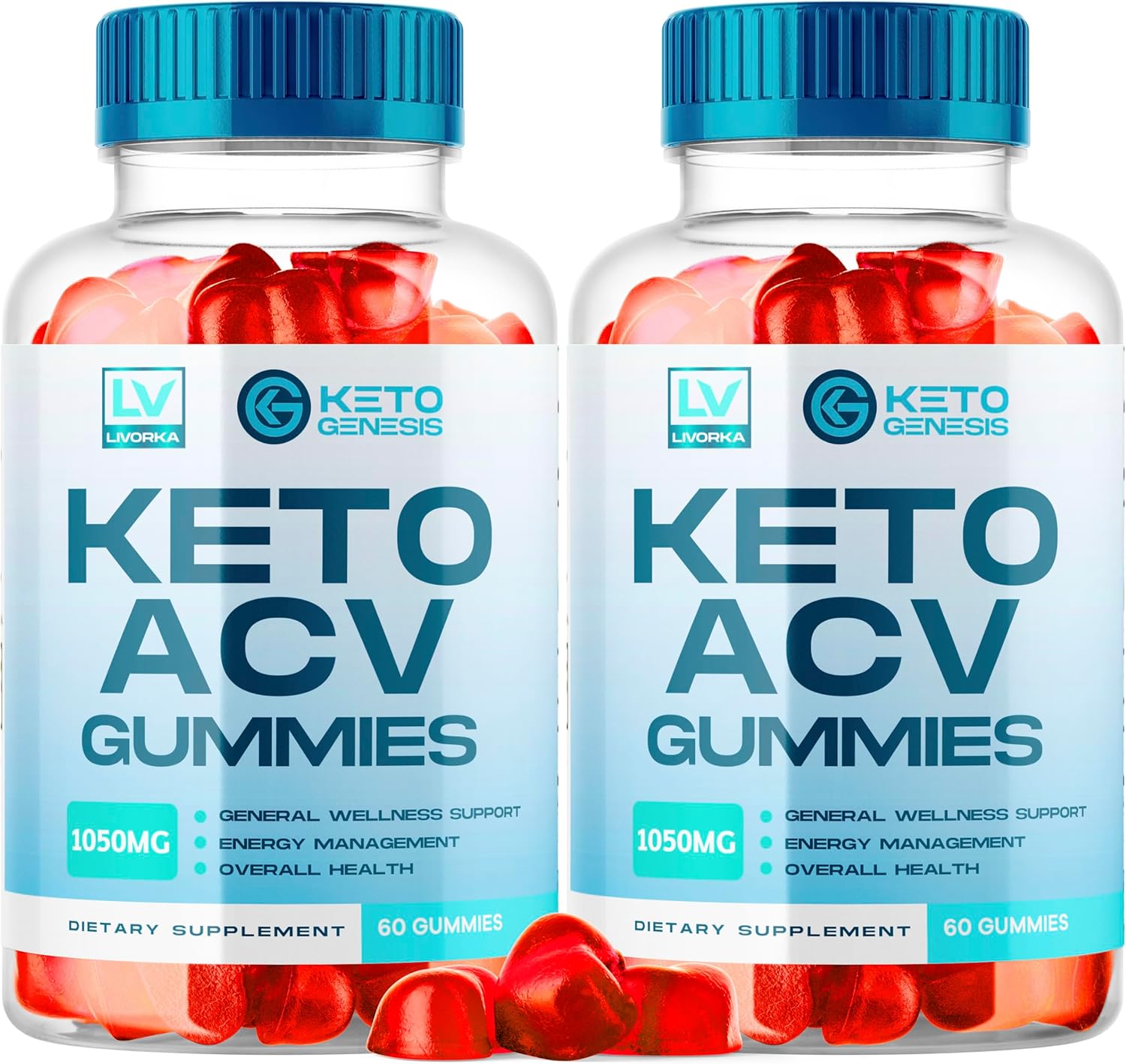 Keto Genesis ACV Gummies for Advanced Slimming Formula - 2 Pack, 1050mg Keto Plus ACV Supplement, 2 Month Supply
