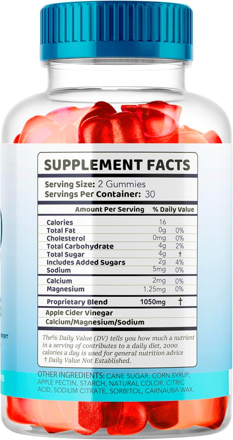 Keto Genesis ACV Gummies for Advanced Slimming Formula - 1050mg Supplement for Ketogenesis - 1 Month Supply