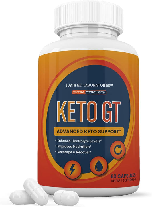 Keto GT Keto Pills 1275MG with Apple Cider Vinegar, Olive Oil, and Green Tea Leaf - New Formula - 60 Capsules