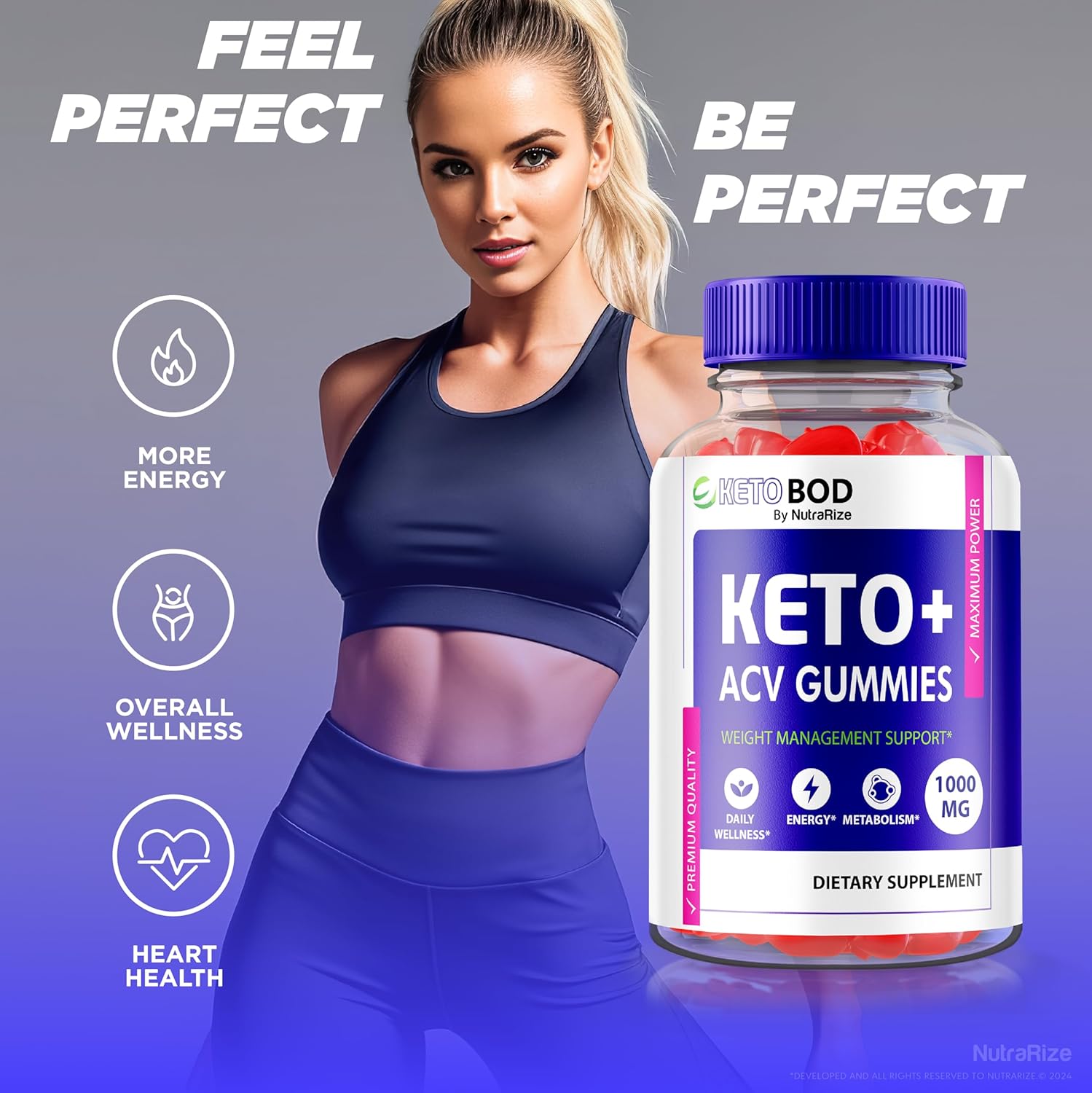 Ketobod Keto ACV Gummies - 1000MG Apple Cider Vinegar - Official Reviews - 60 Gummies