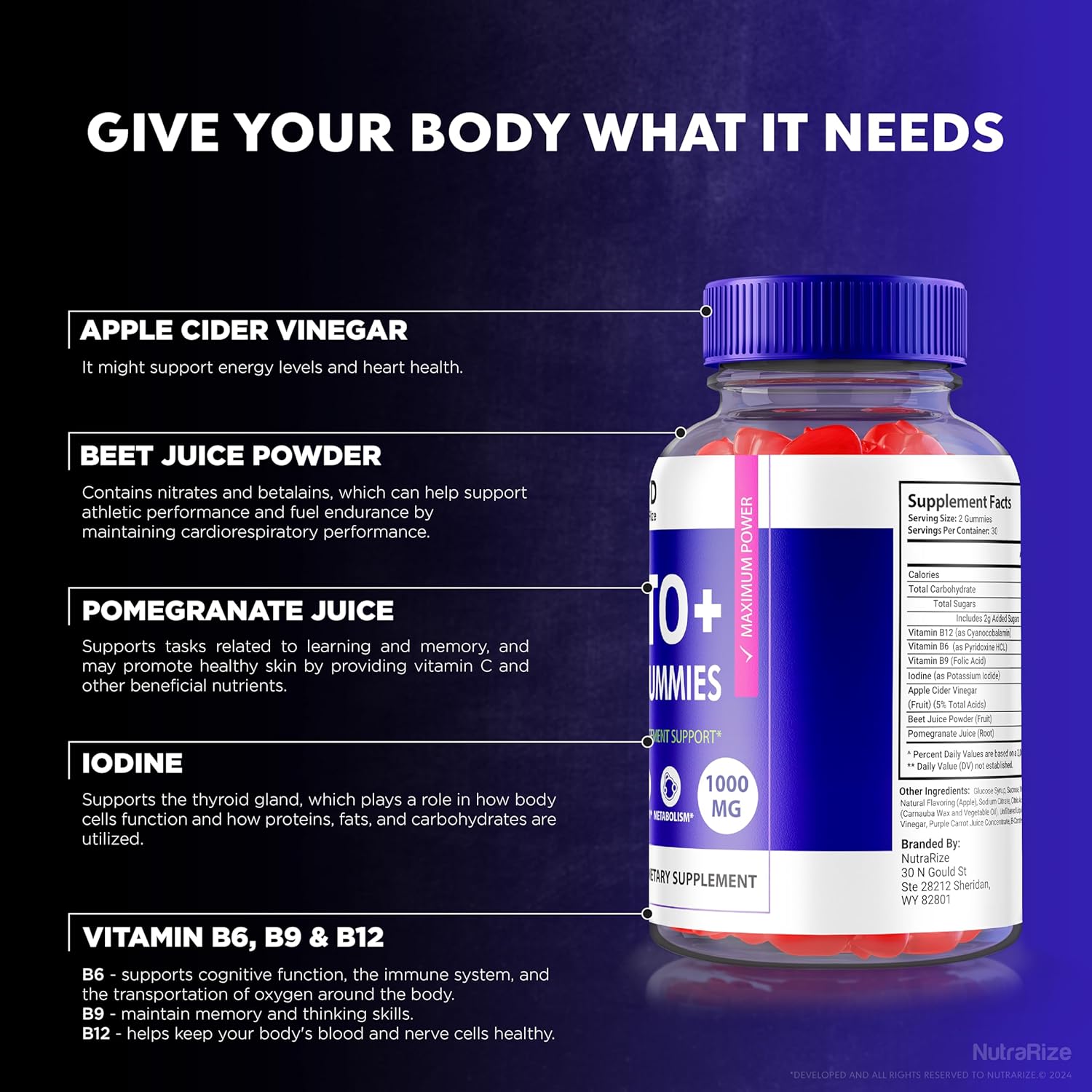 Ketobod Keto ACV Gummies - 1000MG Apple Cider Vinegar - Official Reviews - 60 Gummies