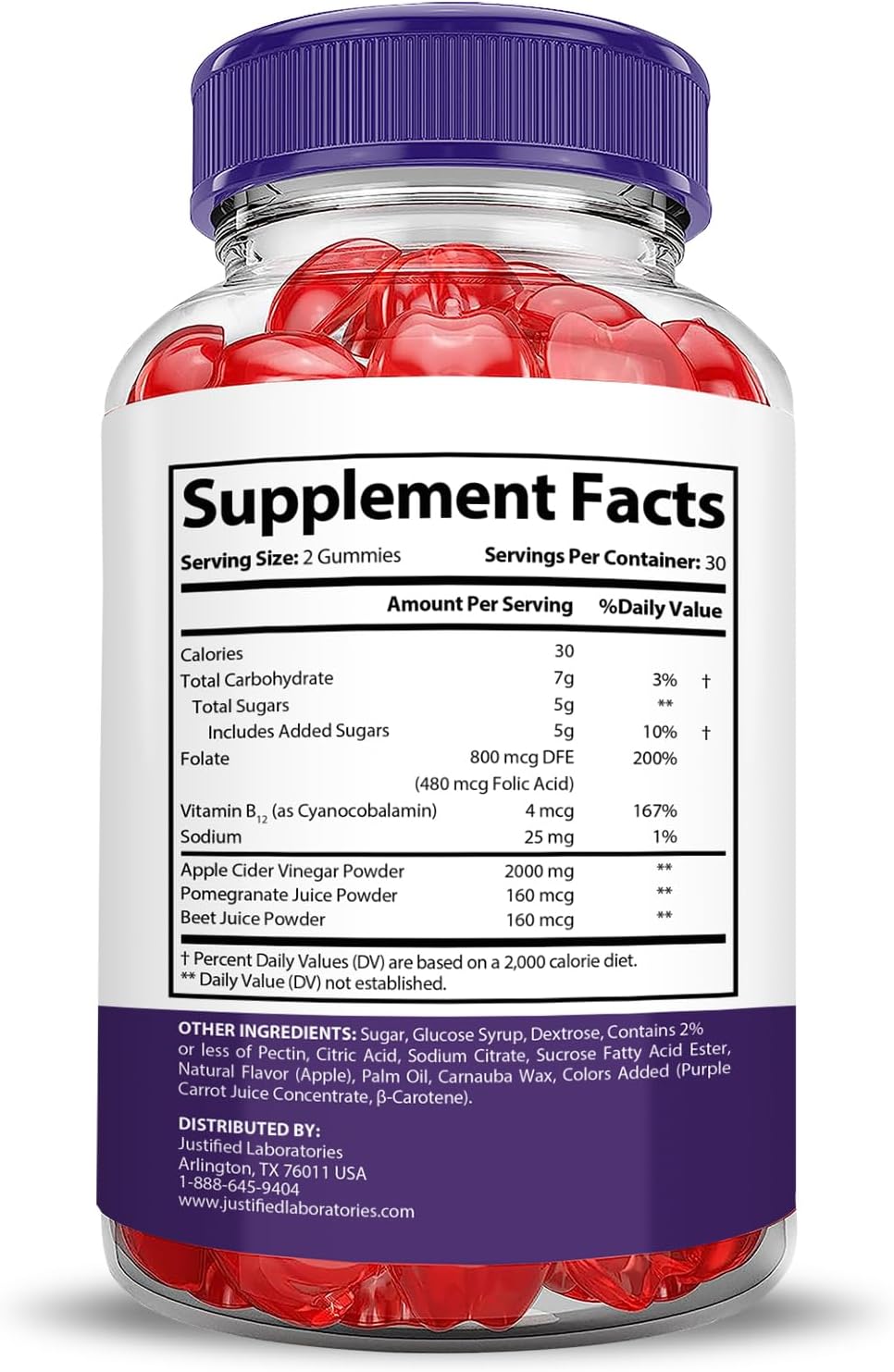 Ketocalm Nutrition Keto Gummies with Apple Cider Vinegar - 2000MG Extreme Formula with Pomegranate Beet Juice Powder - 60 Vegan Gummies