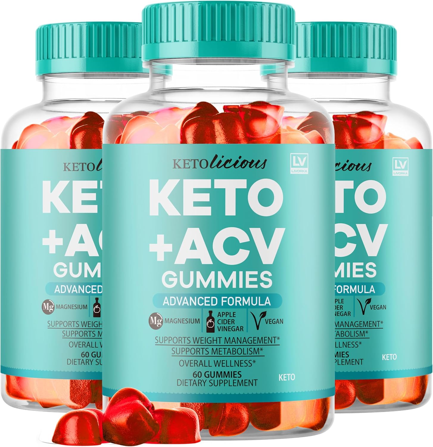 Ketolicious Keto ACV Gummies 180 Count - 3 Month Supply - Advanced Formula