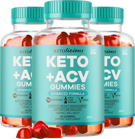 Ketolicious Keto ACV Gummies 180 Count - 3 Month Supply - Advanced Formula