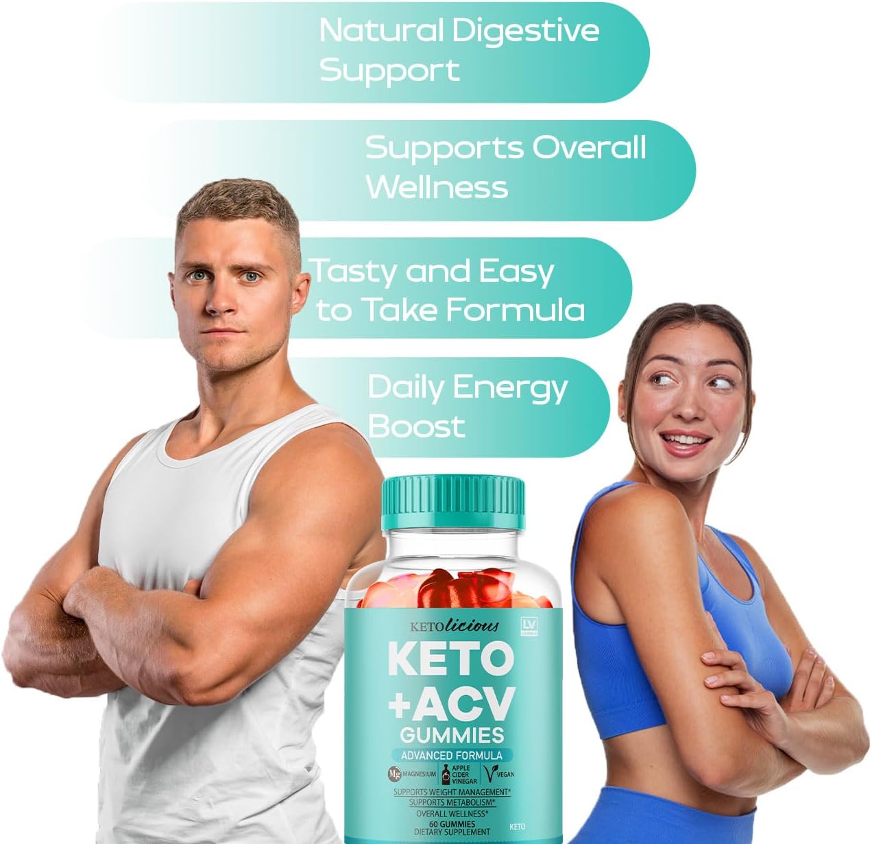 Ketolicious Keto ACV Gummies 180 Count - 3 Month Supply - Advanced Formula