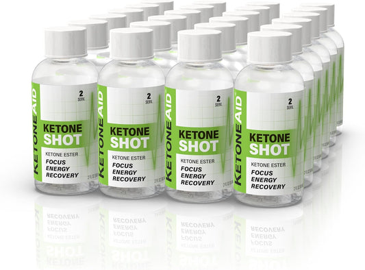 KetoneAid Ketone Shots - Energy Boosting Ketone Ester Supplement - Sugar and Caffeine Free - 24 Count Pack