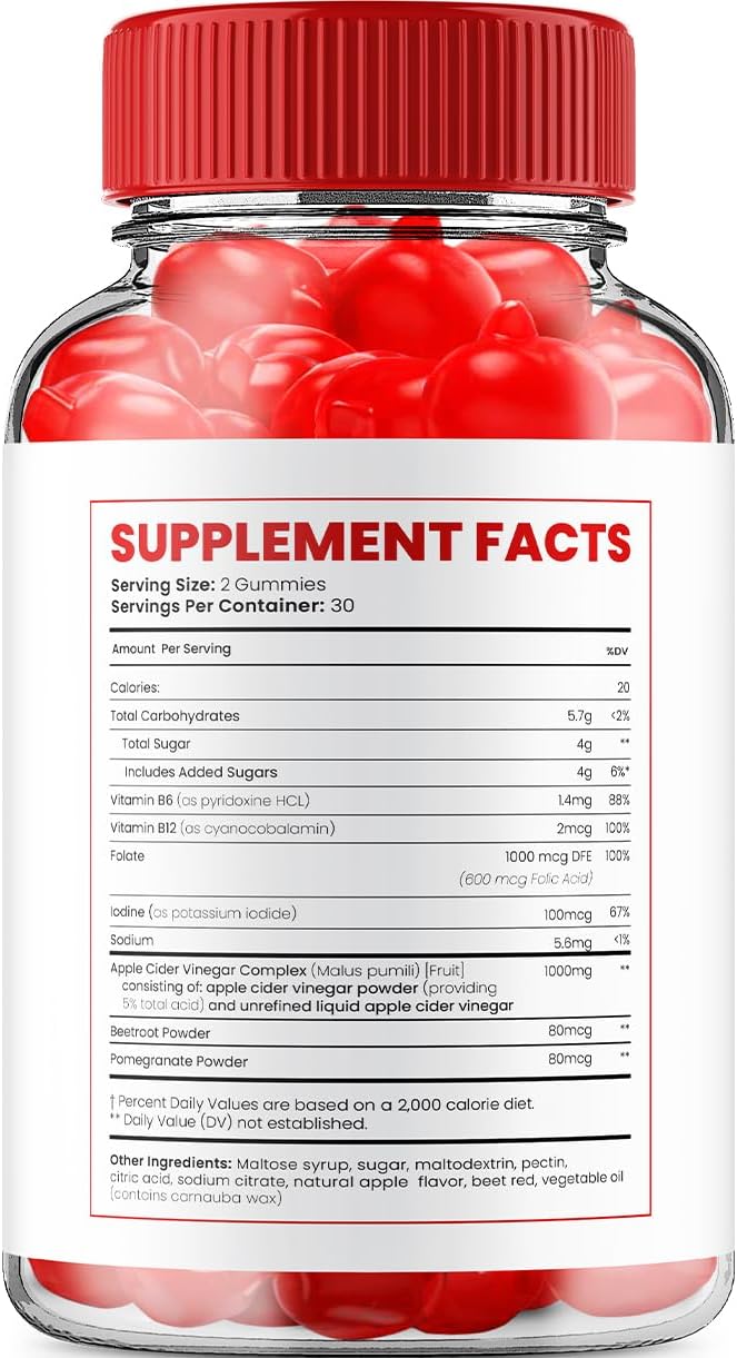 Ketosyn ACV Gummies Advanced Formula - Fast Acting Extra Strength with B12 (2 Pack - 120 Gummies)
