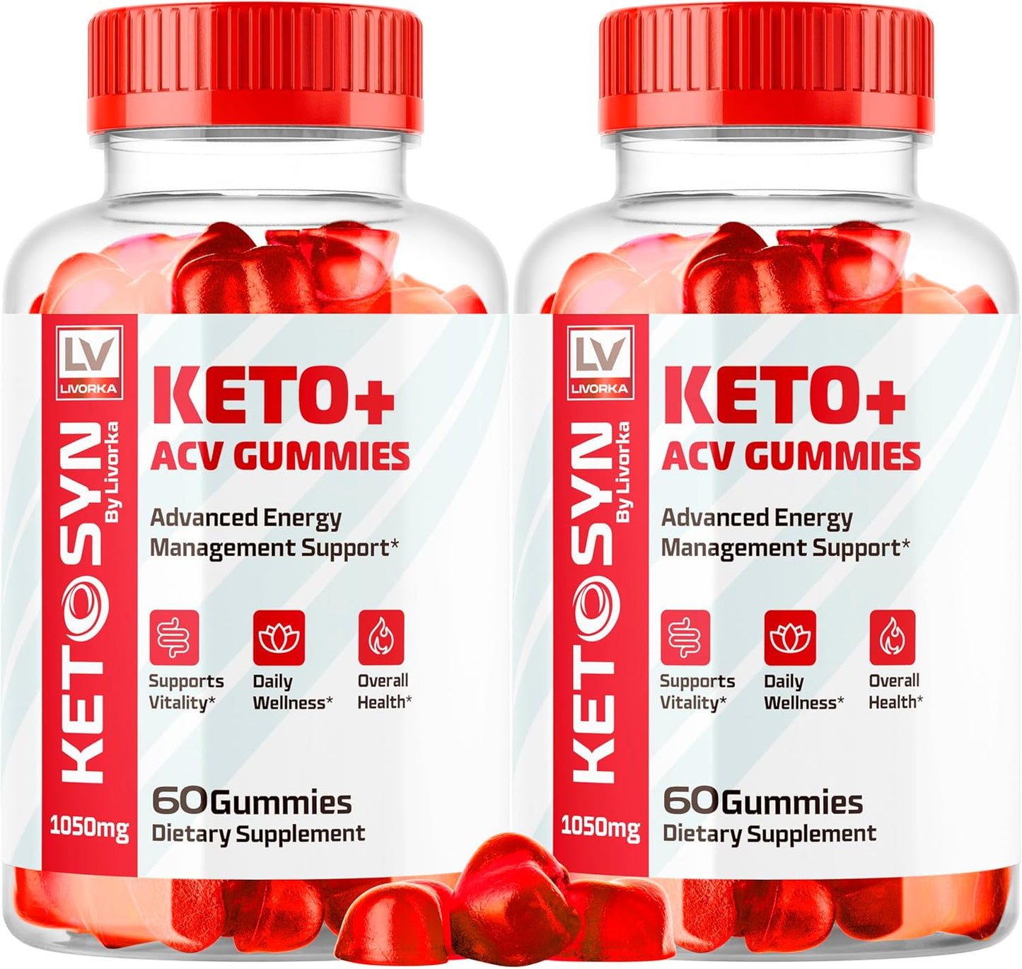Ketosyn Keto ACV Gummies (2 Pack) - 1050 MG, 120 Gummies for 2 Months