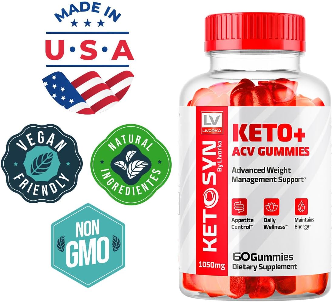 Ketosyn Keto ACV Gummies (2 Pack) - 1050 MG, 120 Gummies for 2 Months