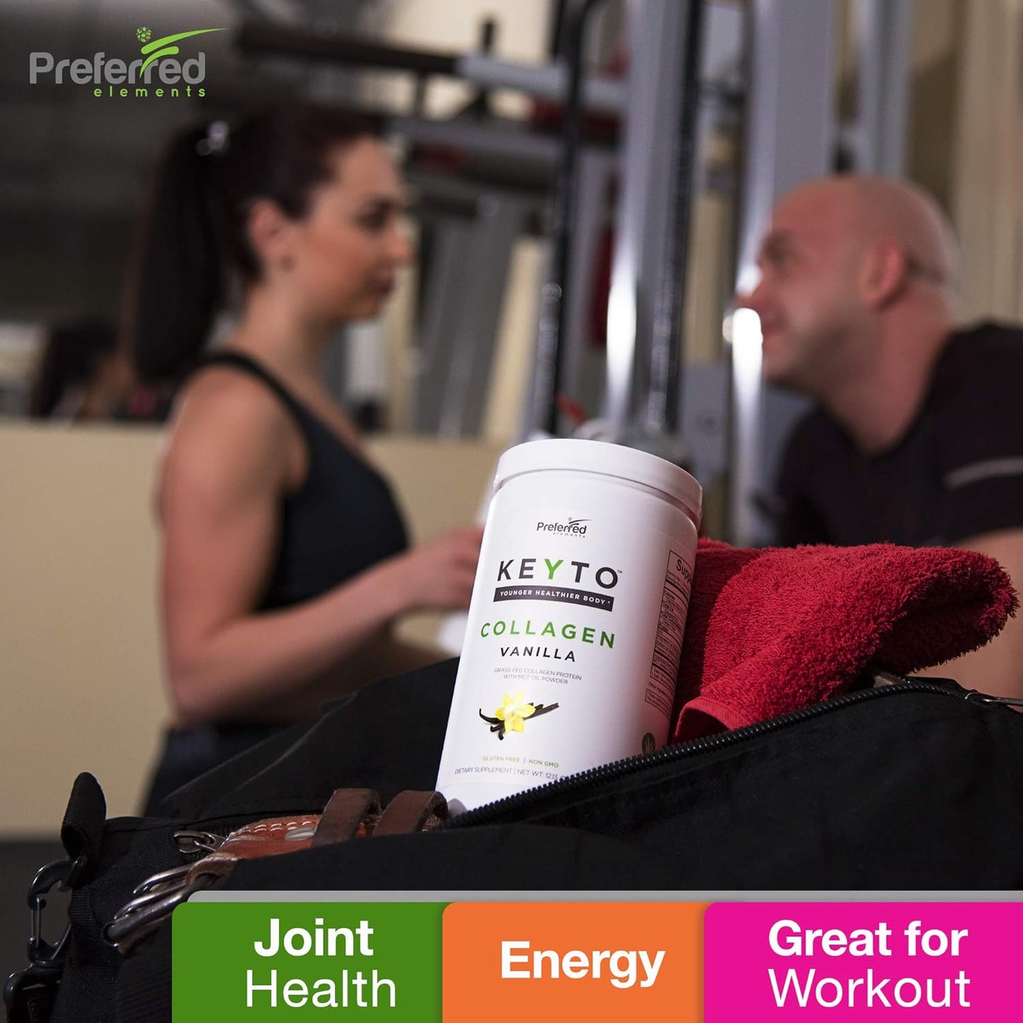 KEYTO Vanilla Keto Collagen Protein Powder with MCT Oil - Grass Fed & Pasture Raised Peptides - Low Carb & Paleo Friendly Supplement