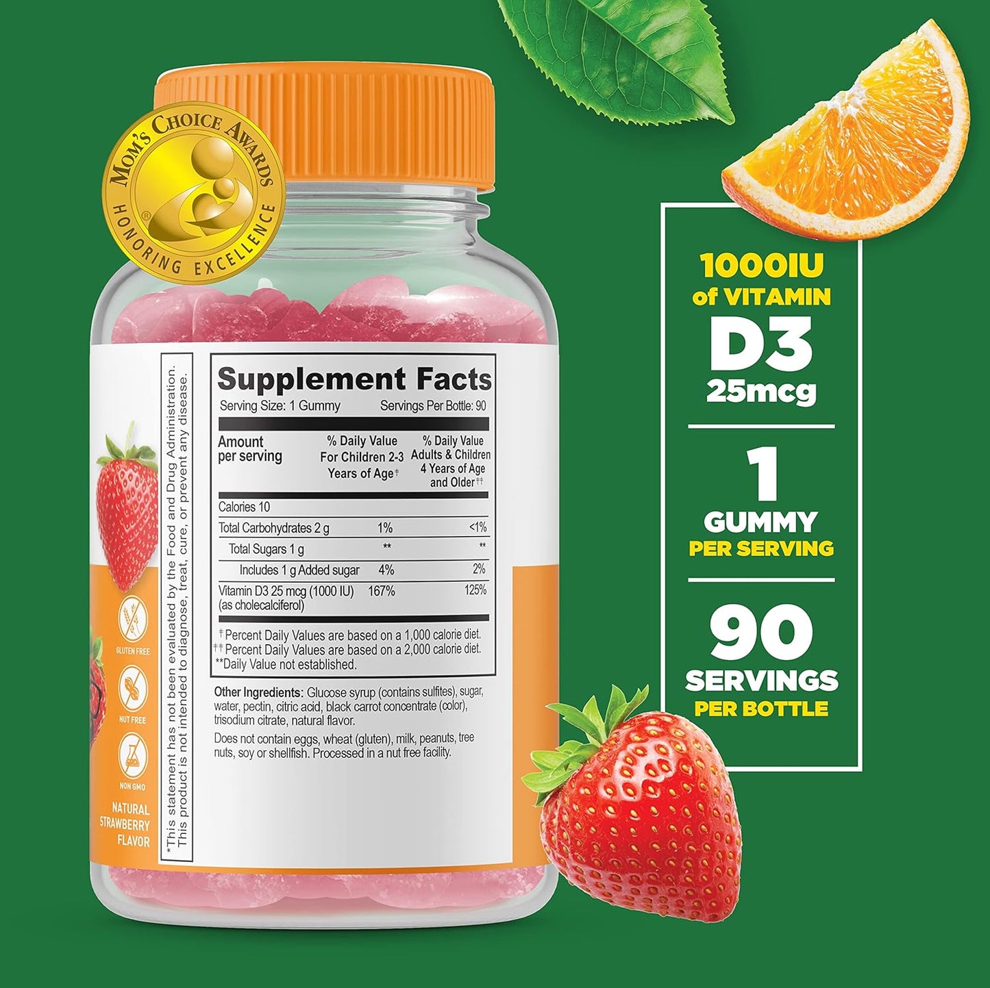 Kid-Friendly Vitamin D, Iron, and Vitamin C Gummy Bundle - Delicious, Gluten-Free, GMO-Free Supplement
