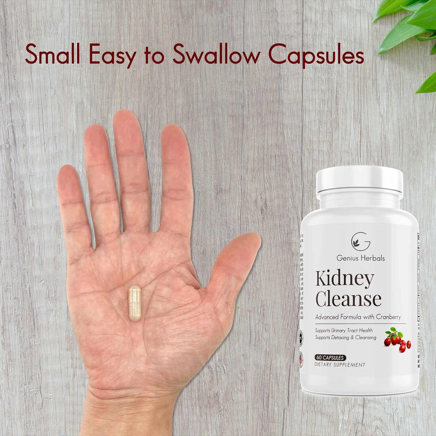 Kidney Cleanse Advanced Formula with Cranberry Extract - Detox & Cleanse for Kidney, Urinary Tract, Bladder - 60 Capsules