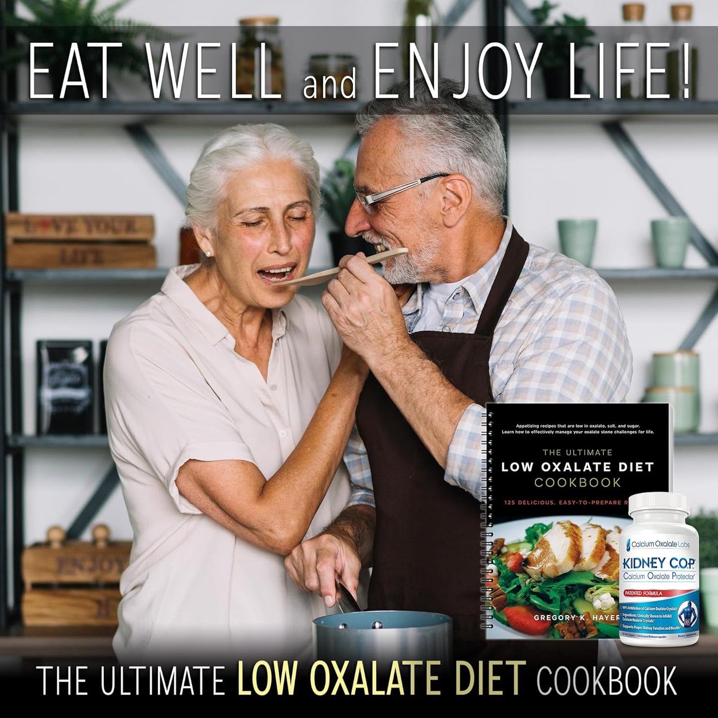 Kidney C.O.P. Calcium Oxalate Protector Capsules for Kidney Support - Stop Recurrence with Low Oxalate Diet Cookbook (Starter Pack)