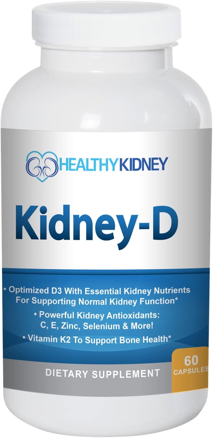 Kidney Restore and Kidney-D Supplement Bundle for Kidney Health Support - 120 Capsules Total