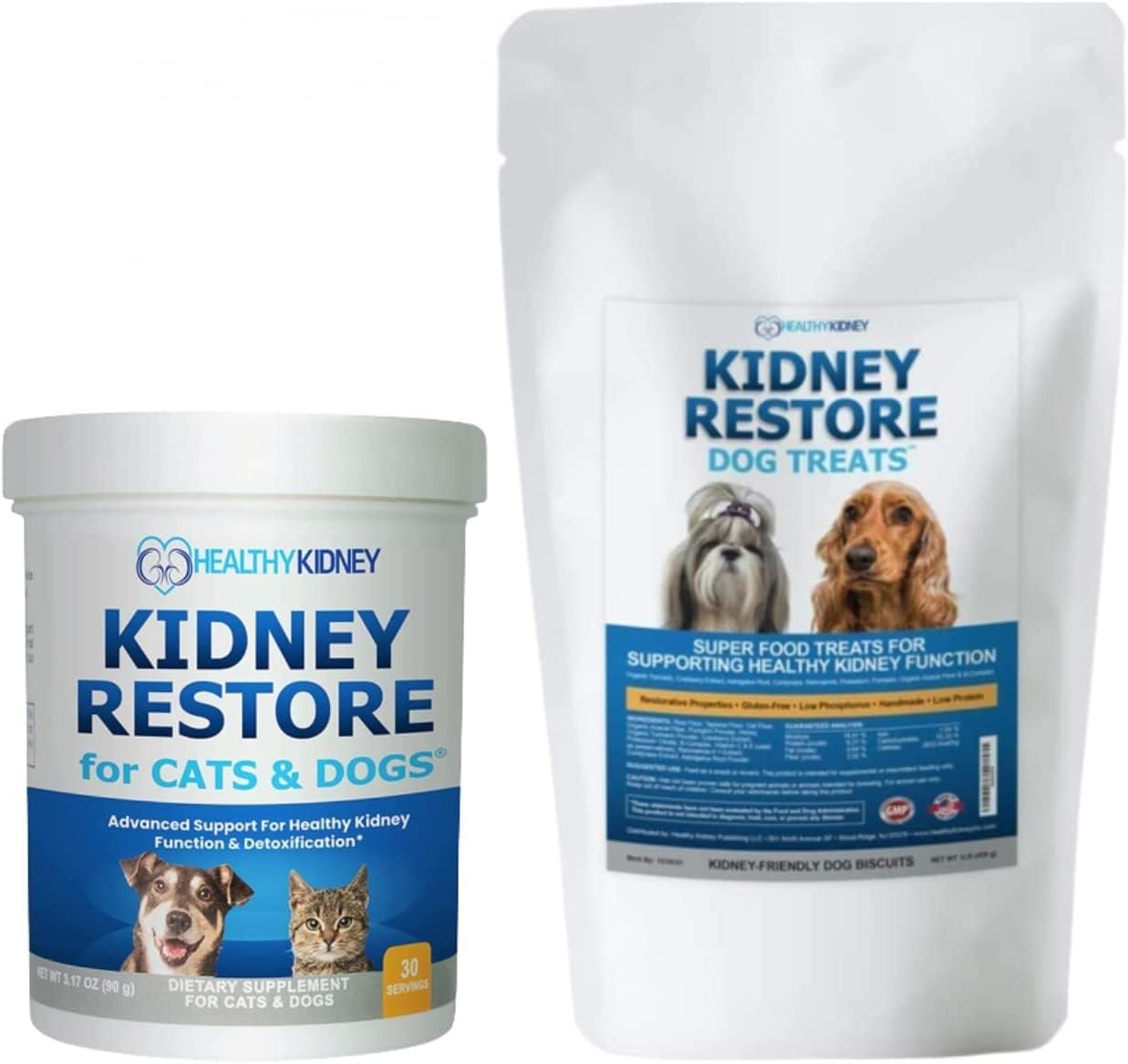 Kidney Restore Supplement for Cats and Dogs - Supports Canine Renal Health with Dog Treats