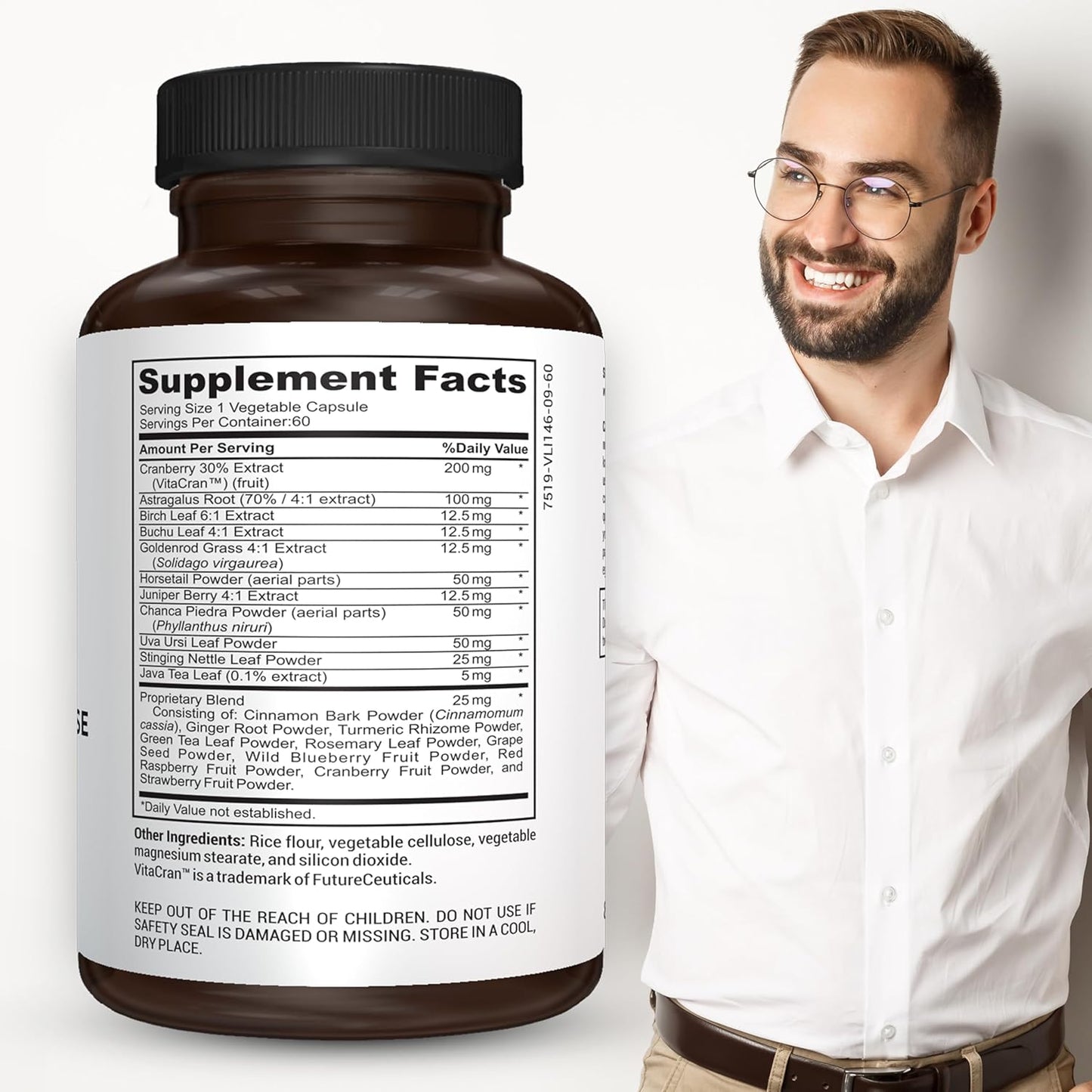 Kidney Support Supplement with Chanca Piedra, Cranberry Extract, and More - 60 Capsules