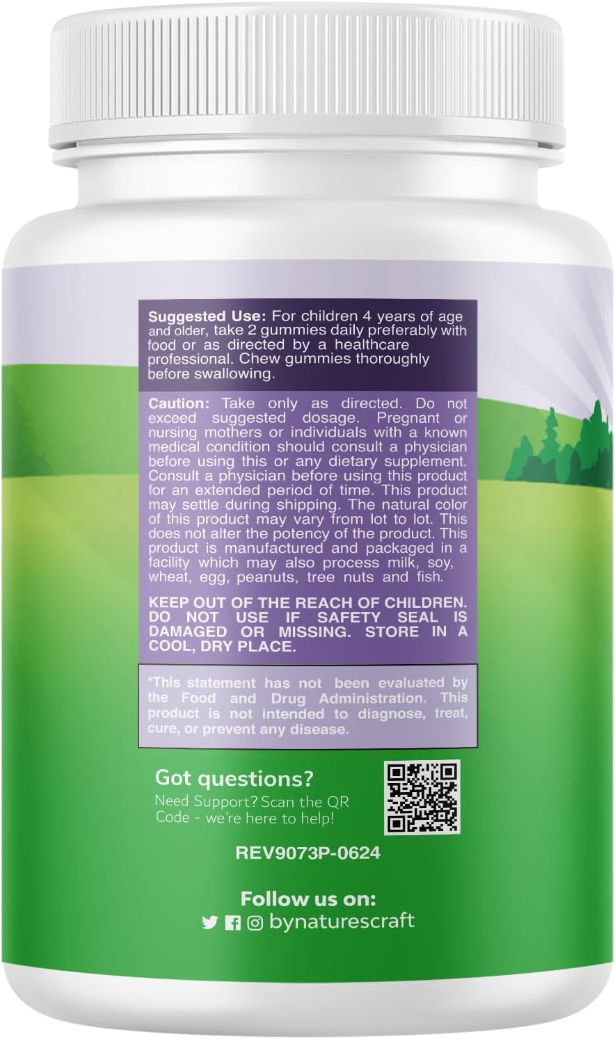 Kids Calcium & Vitamin D Gummies - Gelatin-Free, Kosher Children's Supplement for Muscle & Bone Development - 60ct (2 Pack)