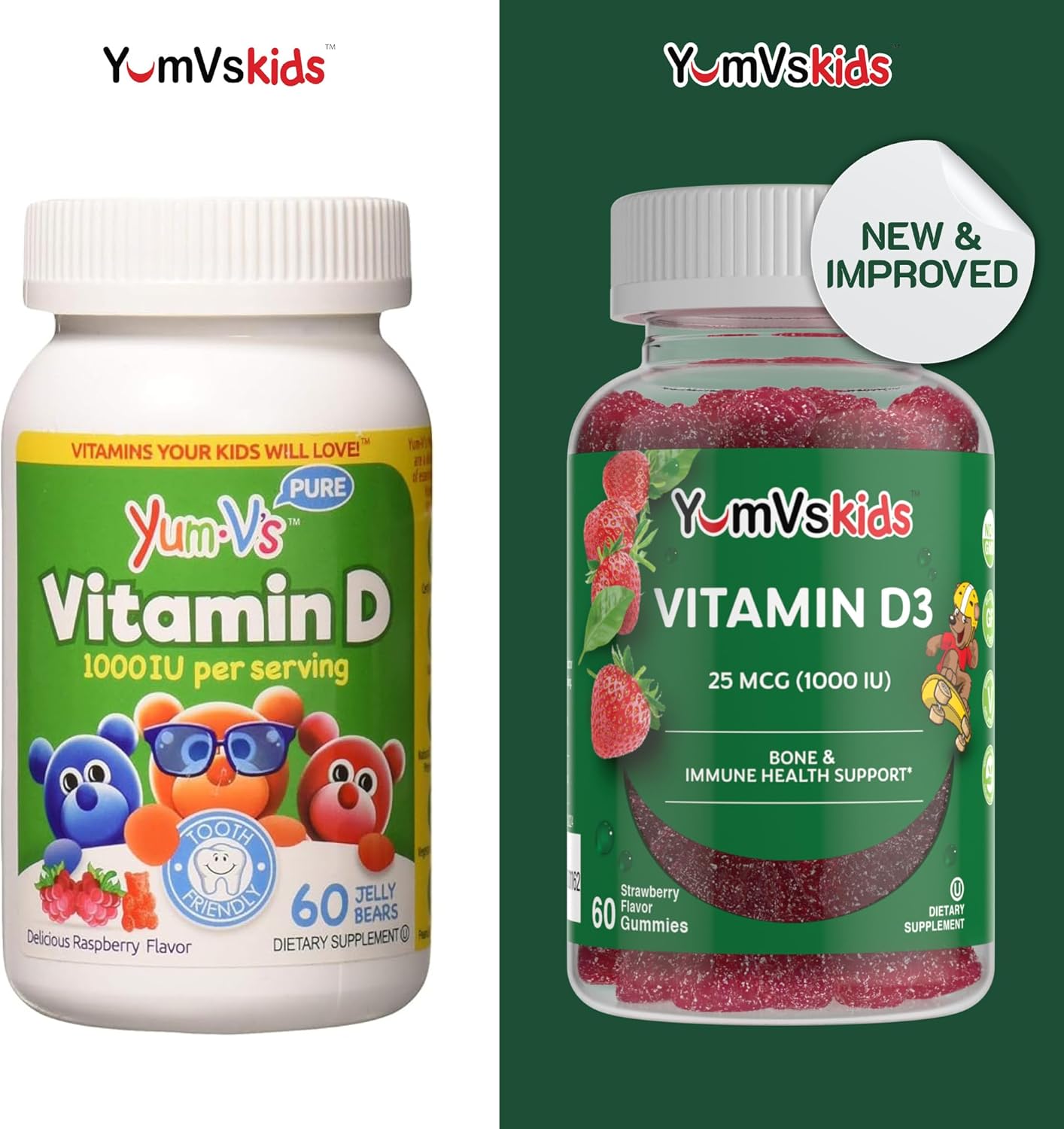 Kids Chewable Vitamin D3 Gummies - 1000 IU - Children's Dietary Supplement for Bone Health & Immune Support - 60 Count - BoostGo Australia