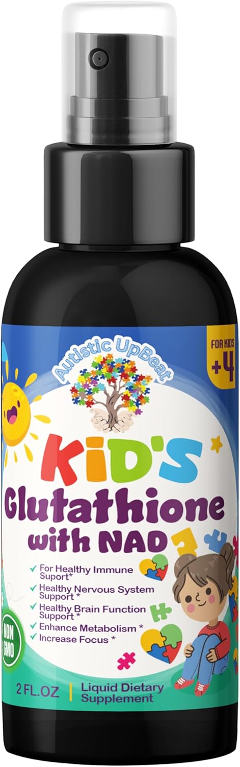 Kid's Glutathione with NAD Spray - 60 Servings for Immune Support, Energy Boost, & Brain Health