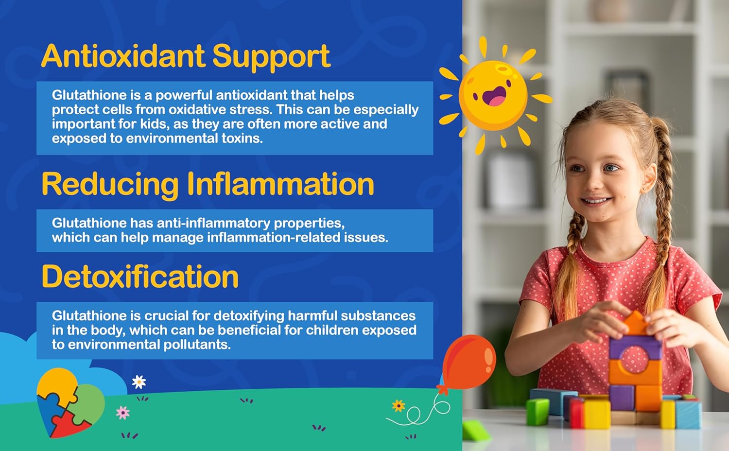 Kid's Glutathione with NAD Spray - 60 Servings for Immune Support, Energy Boost, & Brain Health