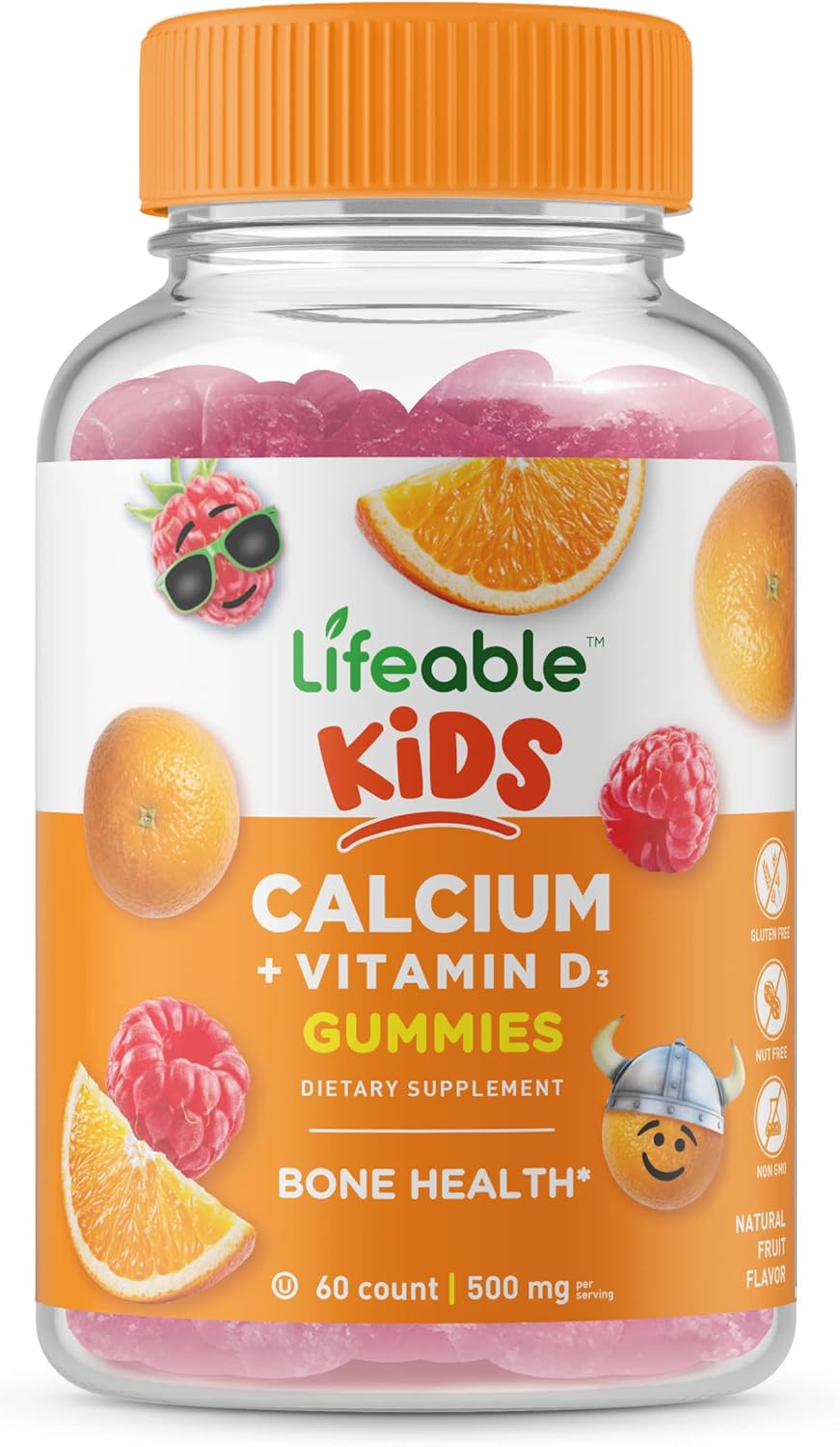 Kids Gummies Bundle: Calcium with Vitamin D and Turmeric Curcumin - Tasty Vitamin Supplement, Gluten & GMO Free