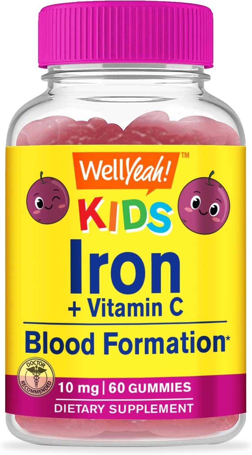 Kids Gummies Bundle with Vitamin D3, K2, Iron, and Vitamin C - Gluten Free, GMO Free, Chewable Gummy Supplement for Children