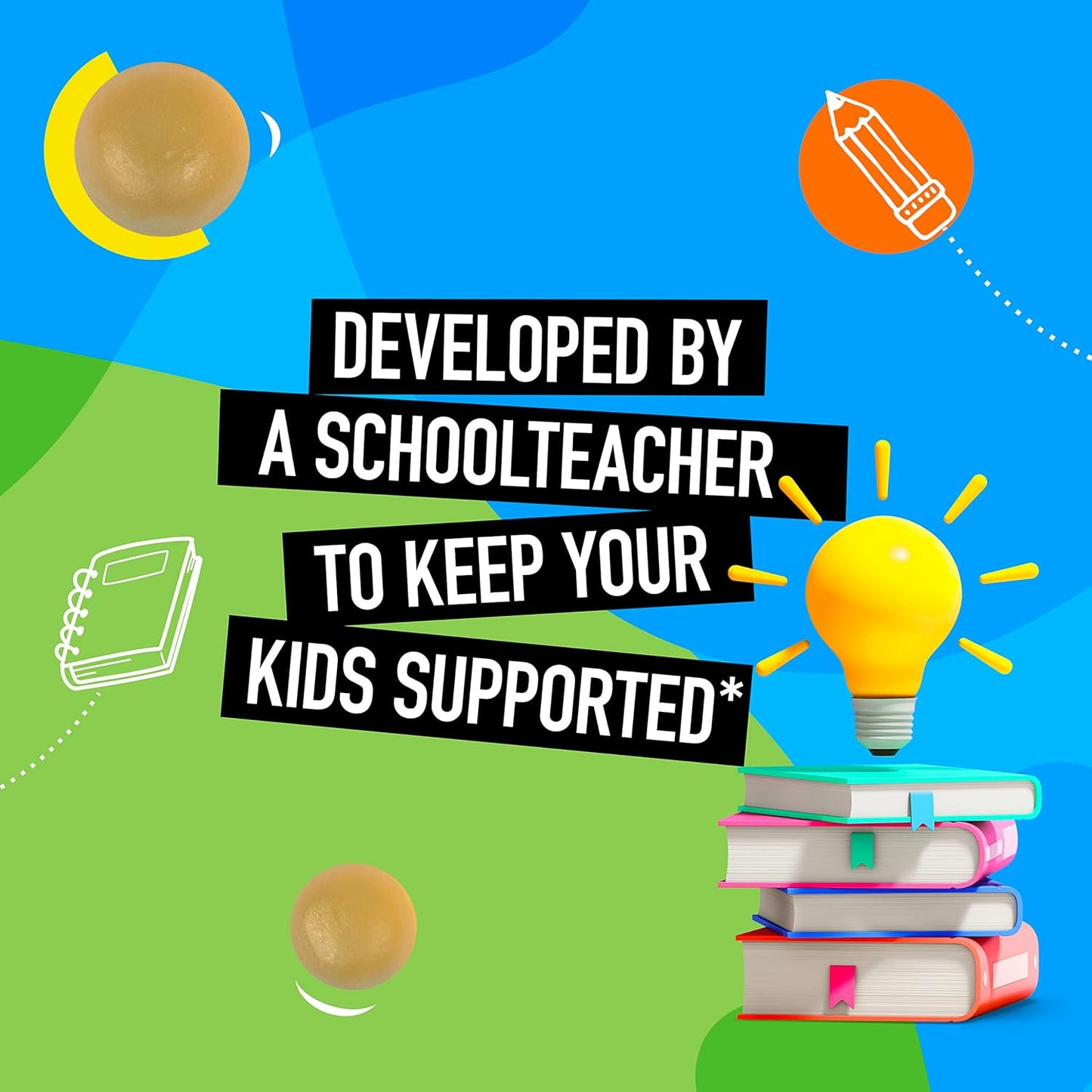 Kids Immune Support Gummies with Vitamin C & Zinc - 120 Honey Lemon Flavored Gummies, Antioxidants Vitamins C & E for Kids