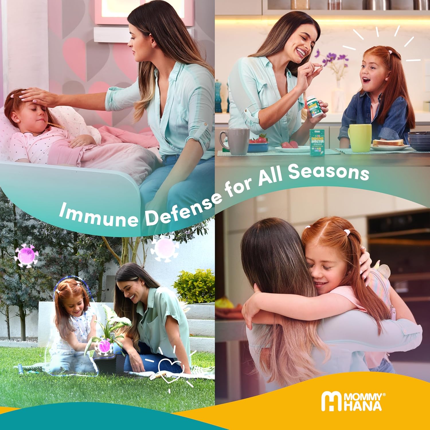 Kids Immune Support Supplement with Vitamin D, Tiger Milk Mushroom, Colostrum, Prebiotic - Boost Gut & Immune System, Natural Respiratory Support - 60 Chocolate Chewables