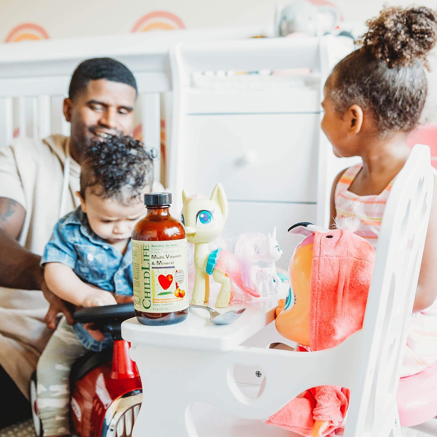 Kids Liquid Multivitamin & Mineral Supplement - Natural Orange & Mango Flavor - Toddler & Baby Vitamins - 8 Fl Oz (Pack of 4)