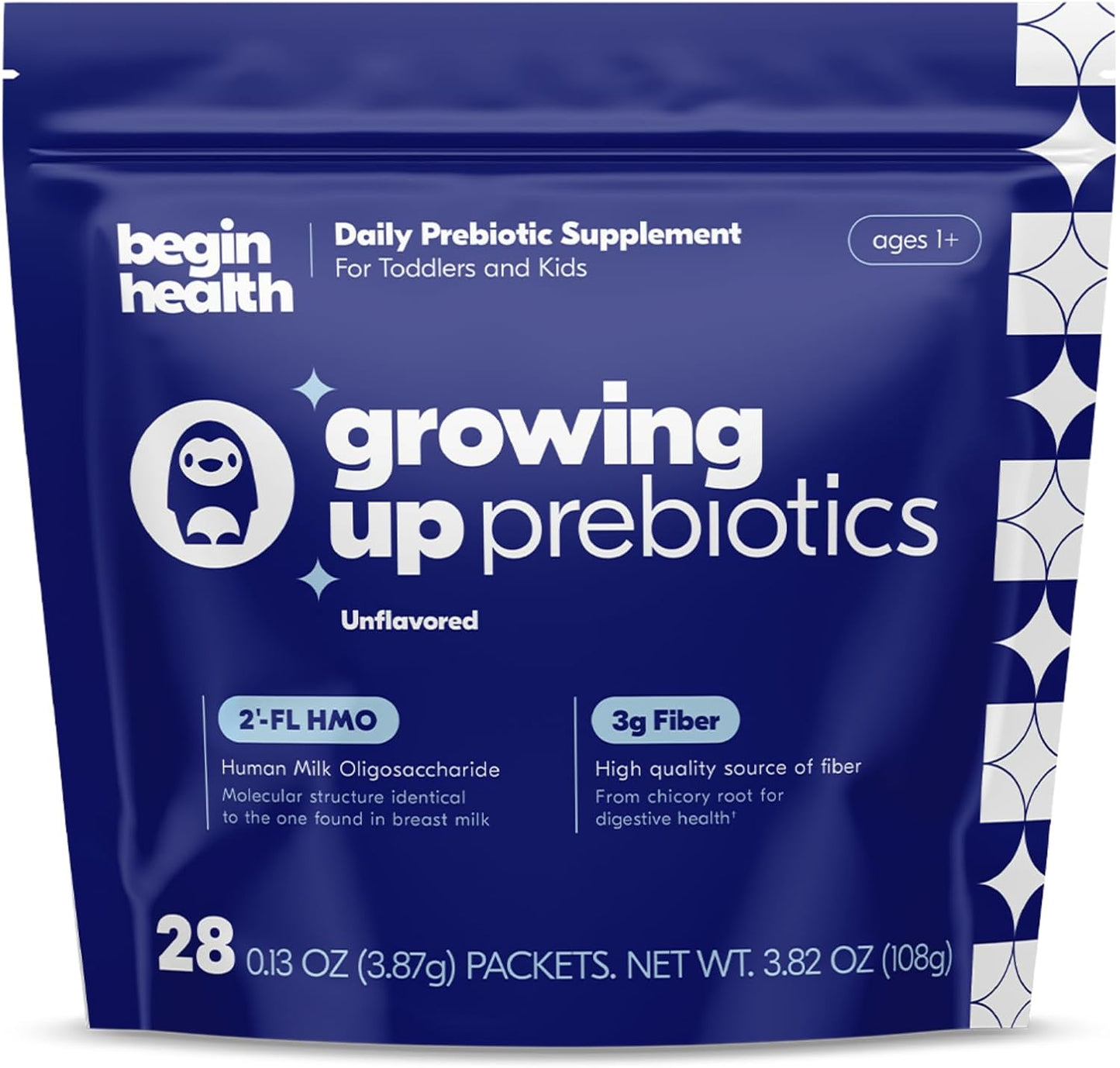 Kids Prebiotic Soluble Powder Supplement | 28-Pack Stool Softeners for Digestive Health | Mix with Daily Beverages - Unflavored - BoostGo Australia
