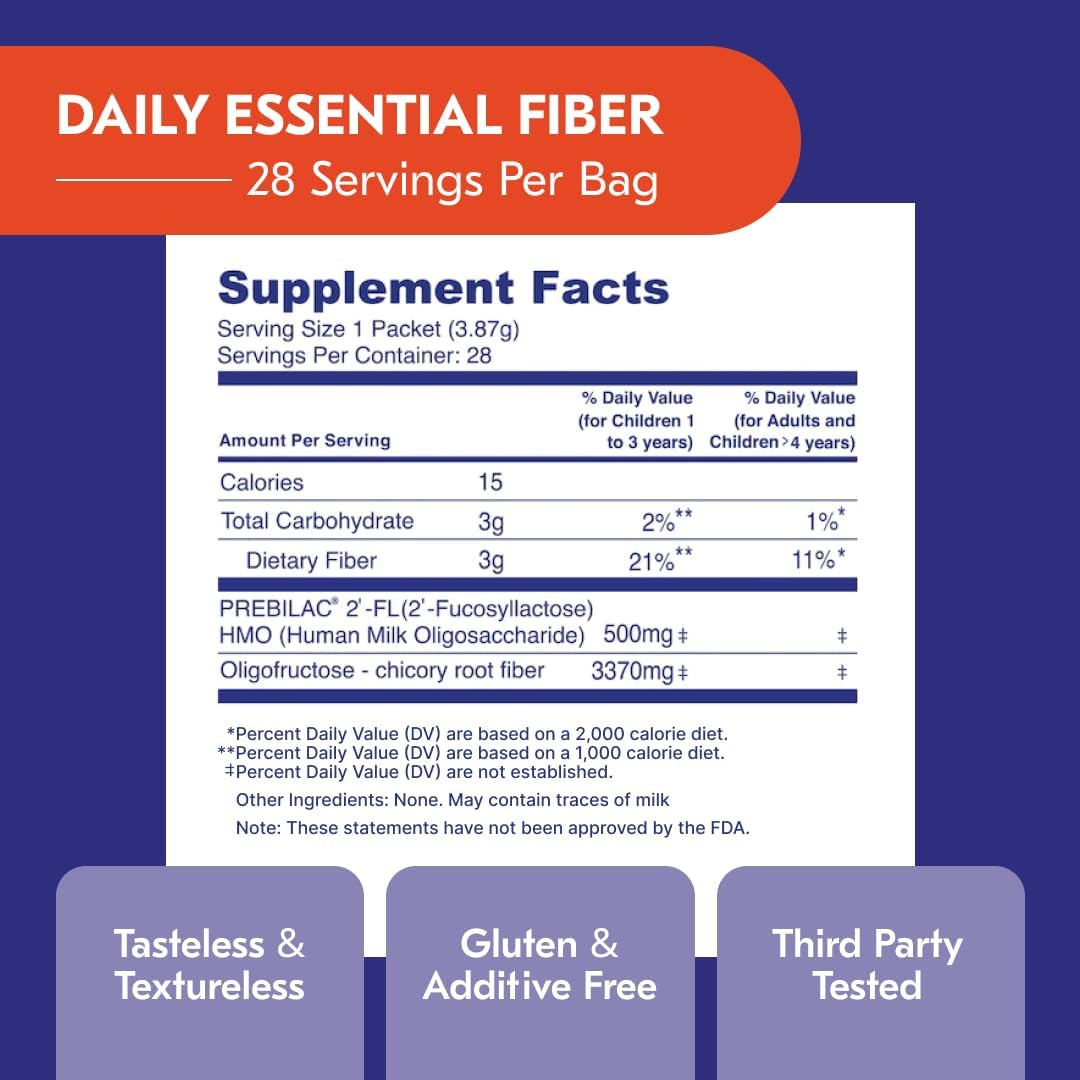 Kids Prebiotic Soluble Powder Supplement | 28-Pack Stool Softeners for Digestive Health | Mix with Daily Beverages - Unflavored - BoostGo Australia