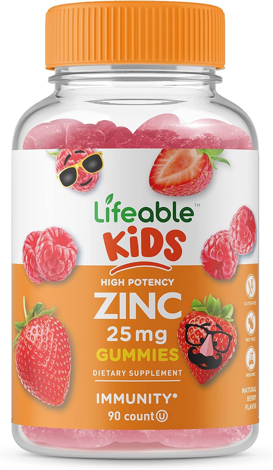 Kids Probiotic and Zinc Gummies Bundle - 2 Billion CFU, 25mg Zinc, Gluten-Free, GMO-Free, Chewable Gummy Vitamins