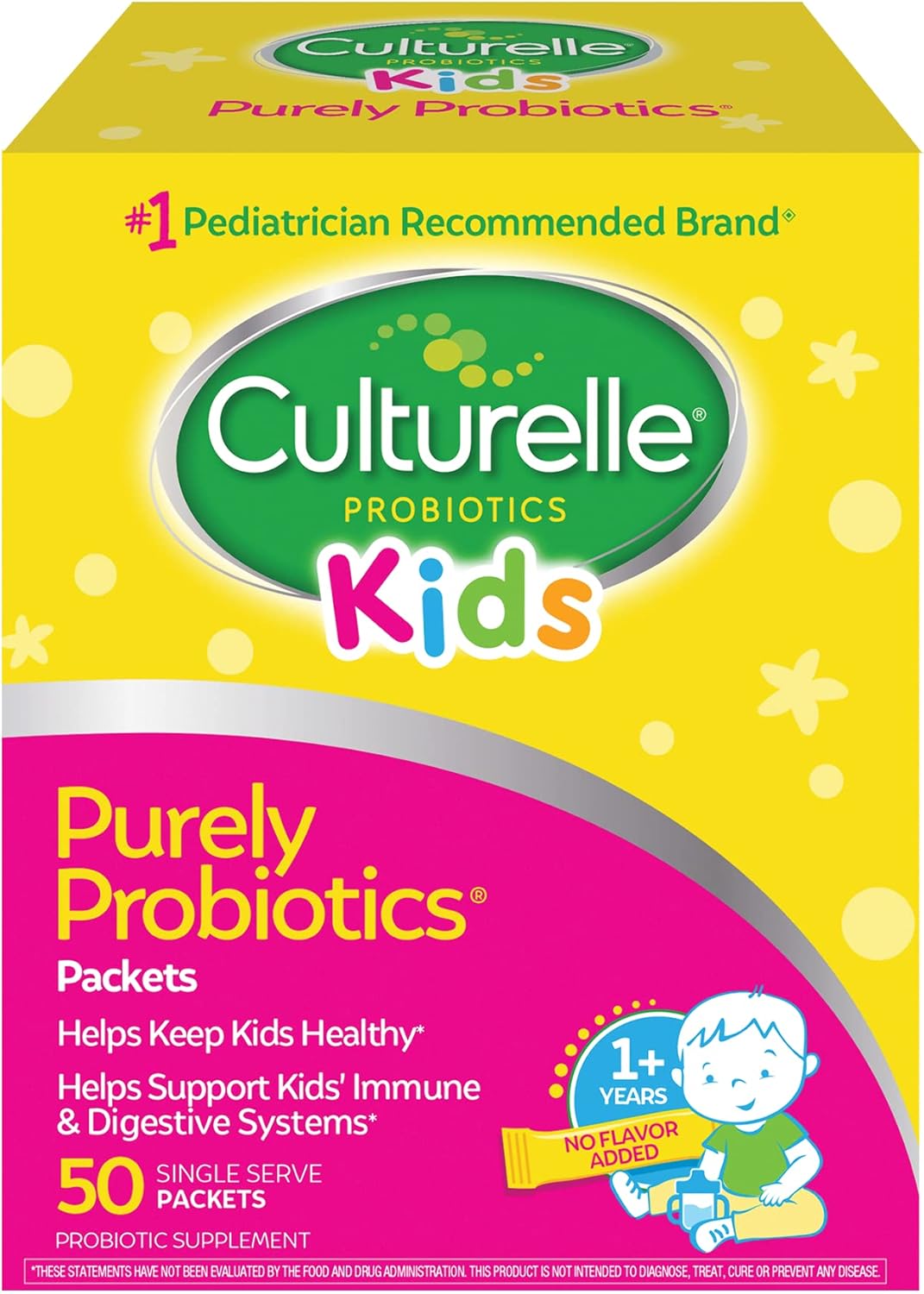 Kids Probiotic Bundle: Culturelle Kids Purely Probiotics Packets & Chewables - Daily Gut Health Support for Children