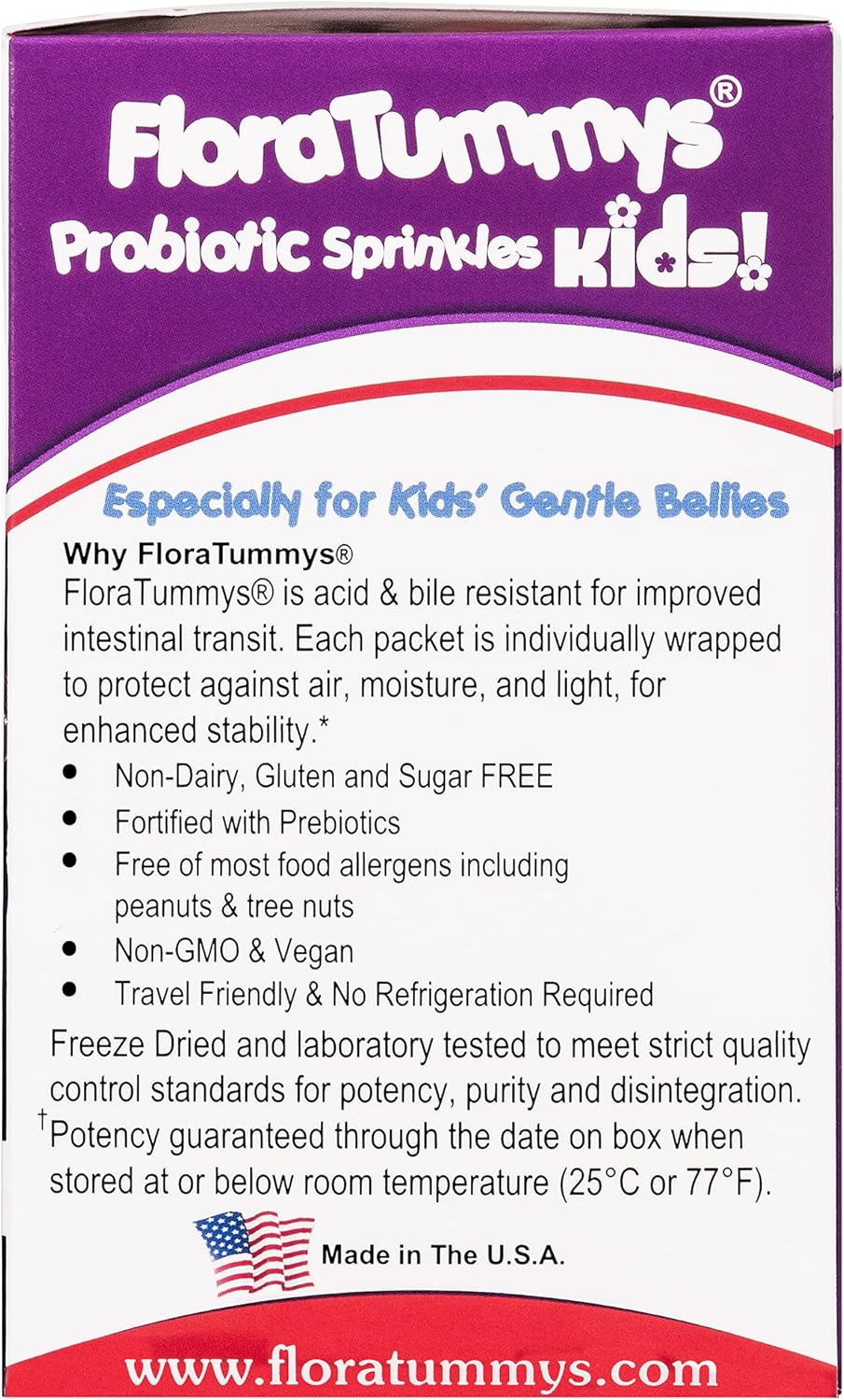 Kids Probiotic Powder Packets - 30 Taste-Free Packs, Allergen-Free, Dairy-Free, Gluten-Free, Sugar-Free, Non-GMO, Vegan