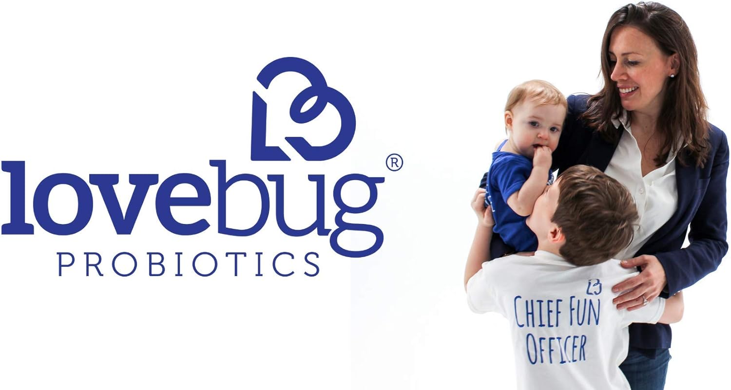 Kids Probiotics with Added Prebiotic Fiber - 120 Pearls, 3 Billion CFU - Lovebug PROBIOTICS, Allergen-Free & Non-GMO