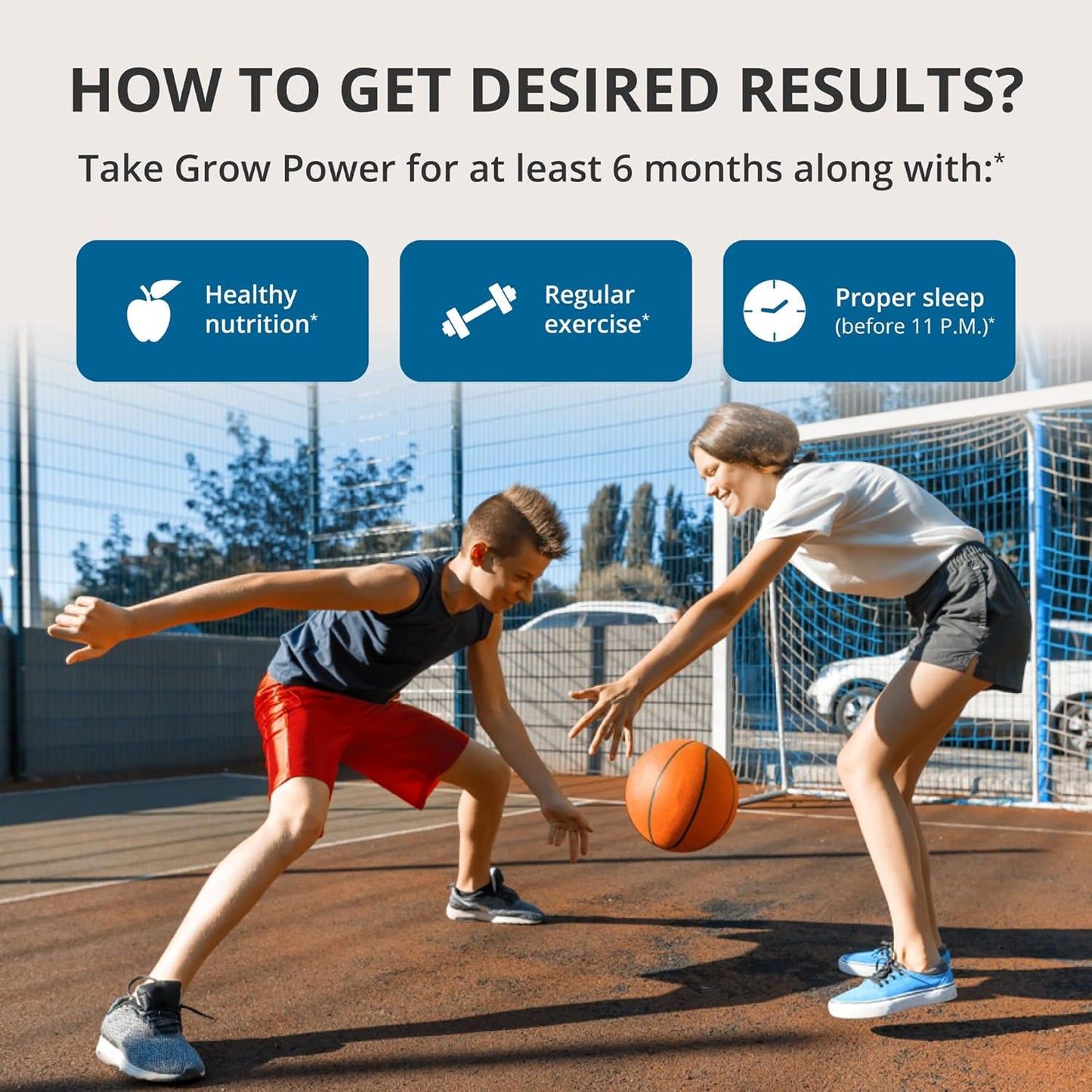 Kids & Teens Height Growth Bundle with Vanilla Vegan Protein Powder, Probiotics, Calcium, Omega 3-6-9 & Vitamins + Grow Power Bone Strength Formula