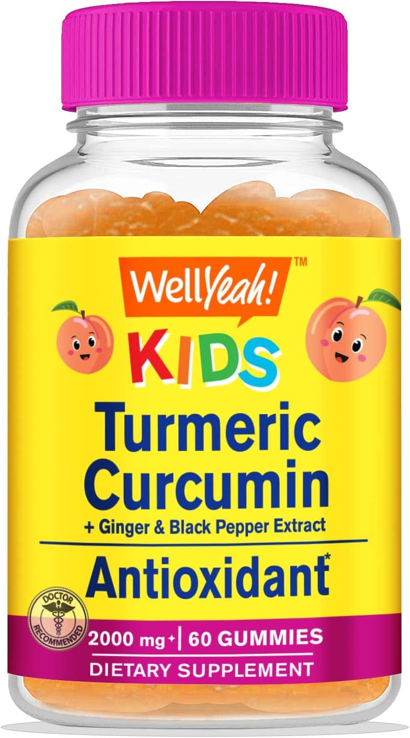 Kids Turmeric Curcumin and Vitamin B12 Gummies Bundle - Delicious Vitamin Supplement, Gluten and GMO Free Chewables