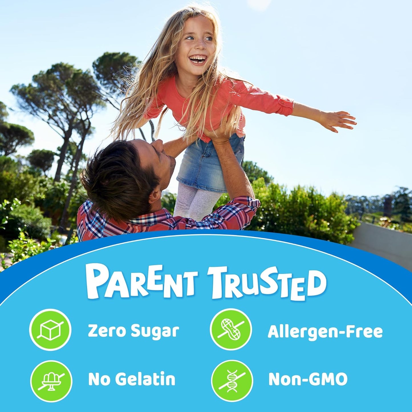 Kids Vegan Calcium Gummies with Prebiotics, Grape Flavor, Non-GMO - 60 Count