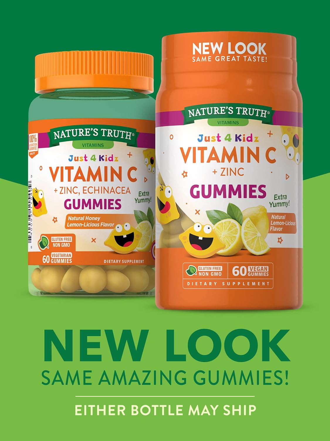 Kids' Vitamin C Gummies with Zinc - 60 Count | Vegan, Non-GMO & Gluten Free by Nature's Truth