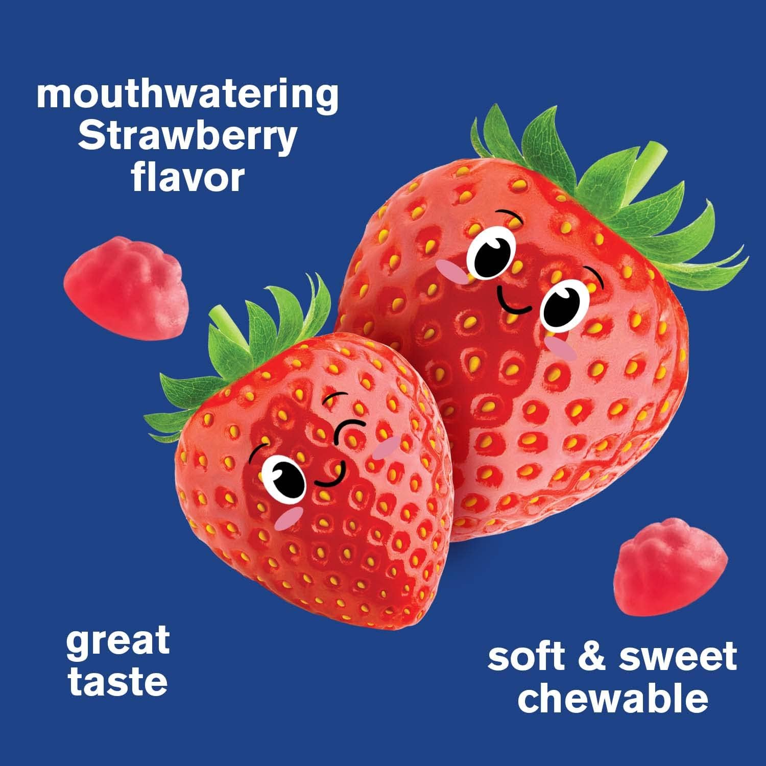 Kids WellYeah B Complex Gummies - Vitamin C, Niacin, B6, Folic Acid, B12, Biotin, Pantothenic Acid - 2 Month Supply - Strawberry - Non GMO, Gluten Free - 60 Gummies