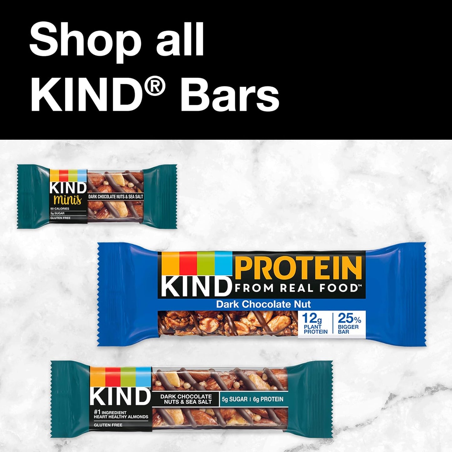 KIND Energy Bars, Peanut Butter Flavor, Healthy Gluten-Free Snacks with 10g Protein, 30 Count Pack
