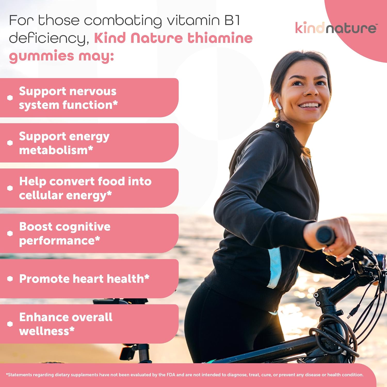 Kind Nature B-Vitamin Boost Gummies: B1 Thiamine 500mg & B2 Riboflavin 400mg for Kids & Adults - Delicious & Nutritious Option