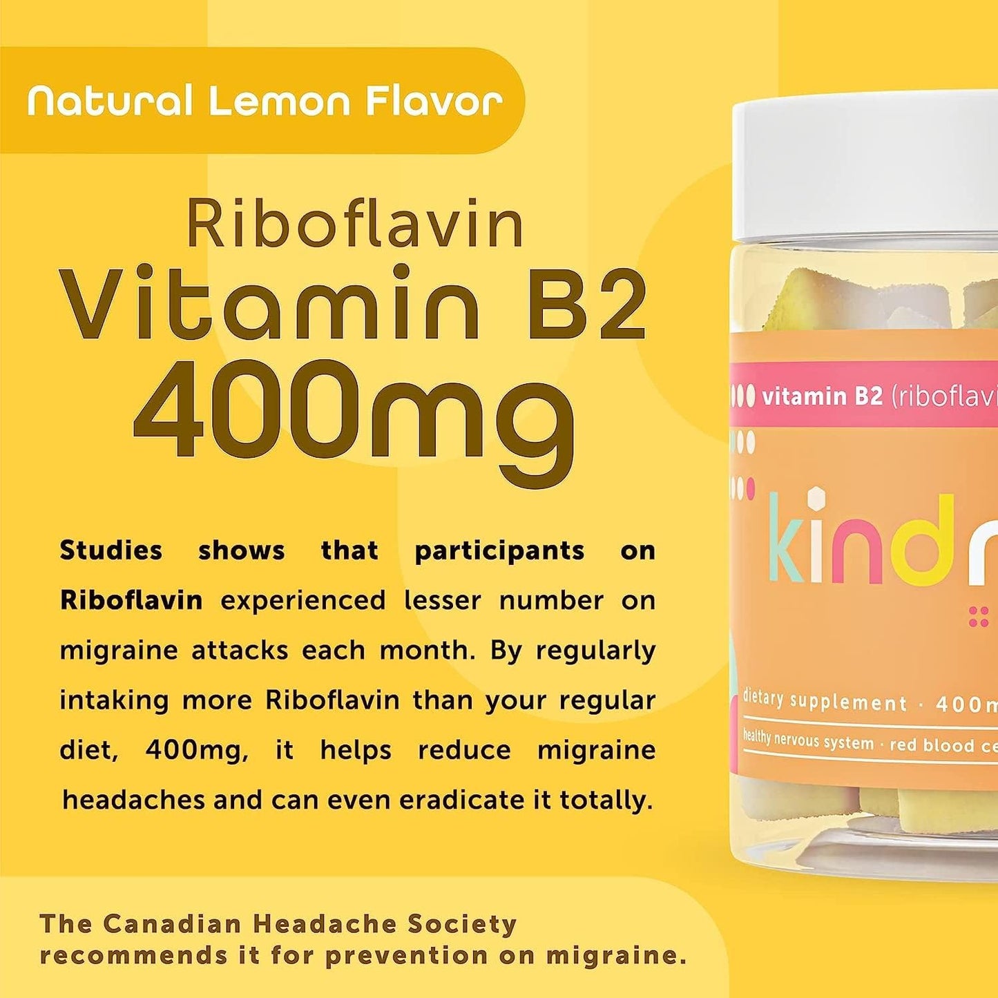 Kind Nature Myo-Inositol & Vitamin B2 Bundle - Hormonal Balance, Migraine Relief & Energy Gummies for Wellness