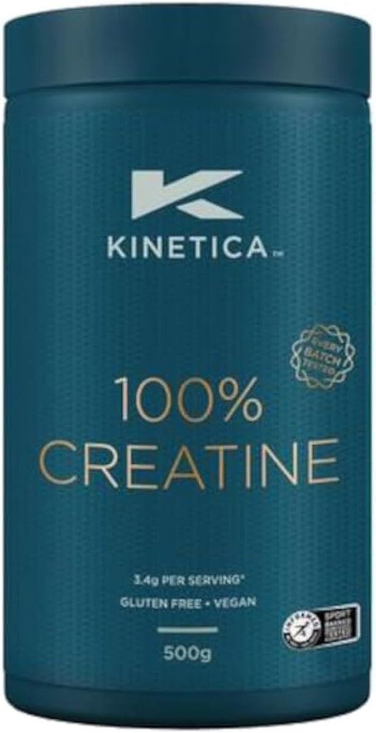 Kinetica Creapure Creatine Monohydrate Powder 500g - 147 Servings, Vegan & Gluten-Free