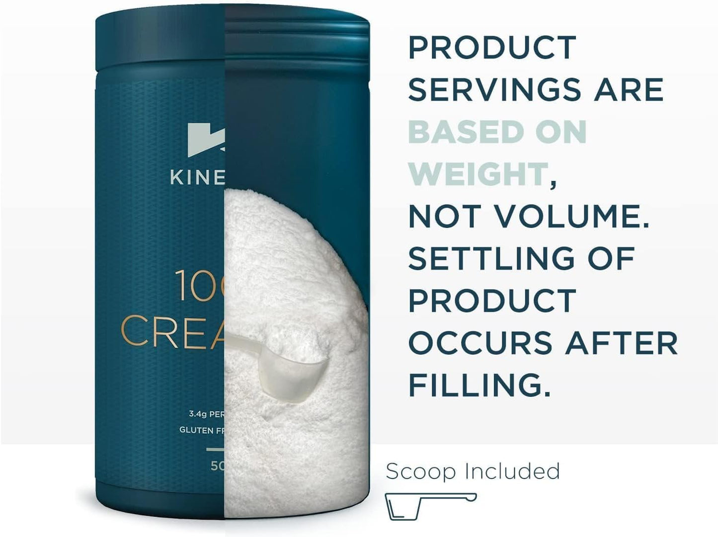 Kinetica Creapure Creatine Monohydrate Powder 500g - 147 Servings, Vegan & Gluten-Free